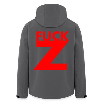 Fuck z - Recycelte Männer Softshell-Jacke von Stanley/Stella - Anthrazit - Hinten - AI Model Male 185 light (185cm)