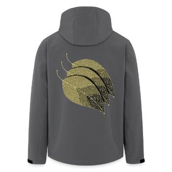 Blätter Dekorativ - Recycelte Männer Softshell-Jacke von Stanley/Stella - Anthrazit - Hinten - AI Model Male 185 light (185cm)