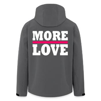 More love - Recycelte Männer Softshell-Jacke von Stanley/Stella - Anthrazit - Hinten - AI Model Male 185 light (185cm)