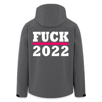 Fuck 2022 - Recycelte Männer Softshell-Jacke von Stanley/Stella - Anthrazit - Hinten - AI Model Male 185 light (185cm)