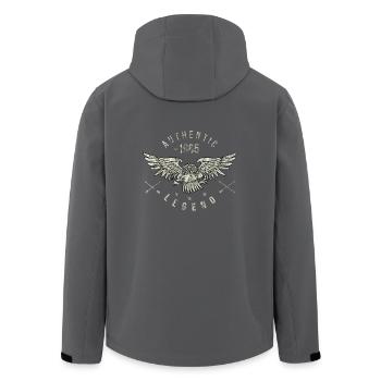 authentic legend 1965 Geburtstag, Geburtsjahr - Recycelte Männer Softshell-Jacke von Stanley/Stella - Anthrazit - Hinten - AI Model Male 185 light (185cm)