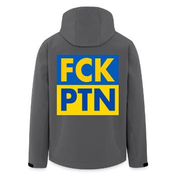 Fck ptn - Recycelte Männer Softshell-Jacke von Stanley/Stella - Anthrazit - Hinten - AI Model Male 185 light (185cm)