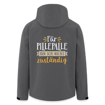 Für Pillepalle bin ich nicht zuständig - Recycelte Männer Softshell-Jacke von Stanley/Stella - Anthrazit - Hinten - AI Model Male 185 light (185cm)
