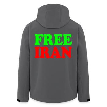 Free iran - Recycelte Männer Softshell-Jacke von Stanley/Stella - Anthrazit - Hinten - AI Model Male 185 light (185cm)