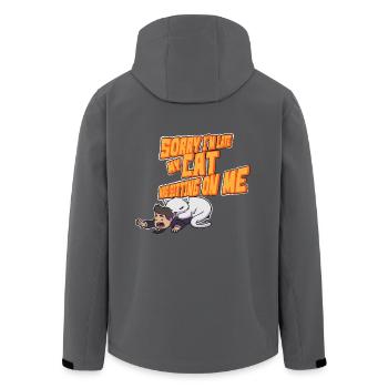 Sorry I'm Late My Cat Was Sitting On Me - Katzen - Recycelte Männer Softshell-Jacke von Stanley/Stella - Anthrazit - Hinten - AI Model Male 185 light (185cm)