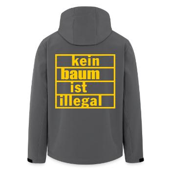 Kein baum ist illegal - Recycelte Männer Softshell-Jacke von Stanley/Stella - Anthrazit - Hinten - AI Model Male 185 light (185cm)