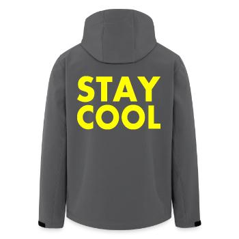 Stay cool - Recycelte Männer Softshell-Jacke von Stanley/Stella - Anthrazit - Hinten - AI Model Male 185 light (185cm)