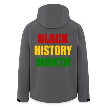 Black history month - Recycelte Männer Softshell-Jacke von Stanley/Stella - Anthrazit - Hinten - AI Model Male 185 light (185cm)