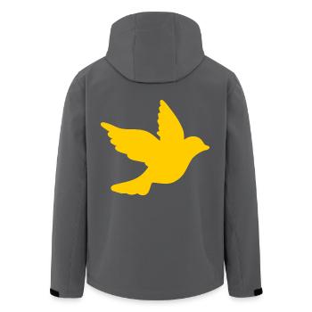 Ukraine - Recycelte Männer Softshell-Jacke von Stanley/Stella - Anthrazit - Hinten - AI Model Male 185 light (185cm)