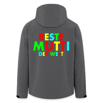Beste mutti der welt - Recycelte Männer Softshell-Jacke von Stanley/Stella - Anthrazit - Hinten - AI Model Male 185 light (185cm)