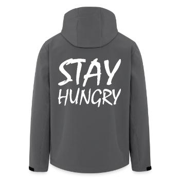 Stay hungry - Recycelte Männer Softshell-Jacke von Stanley/Stella - Anthrazit - Hinten - AI Model Male 185 light (185cm)
