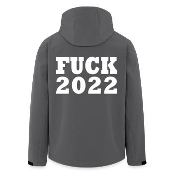 Fuck 2022 - Recycelte Männer Softshell-Jacke von Stanley/Stella - Anthrazit - Hinten - AI Model Male 185 light (185cm)