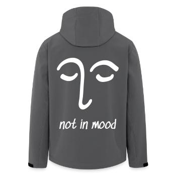 Gesicht Not in Mood Zeichnung Auge Geschenk - Recycelte Männer Softshell-Jacke von Stanley/Stella - Anthrazit - Hinten - AI Model Male 185 light (185cm)