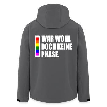 war wohl doch keine phase - Recycelte Männer Softshell-Jacke von Stanley/Stella - Anthrazit - Hinten - AI Model Male 185 light (185cm)