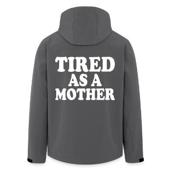 Tired as a mother - Recycelte Männer Softshell-Jacke von Stanley/Stella - Anthrazit - Hinten - AI Model Male 185 light (185cm)