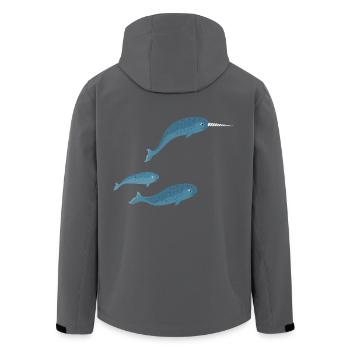 narwal familie - Recycelte Männer Softshell-Jacke von Stanley/Stella - Anthrazit - Hinten - AI Model Male 185 light (185cm)