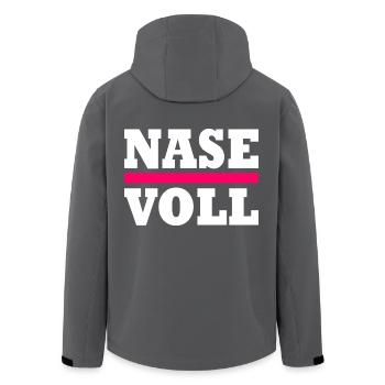 Nase voll - Recycelte Männer Softshell-Jacke von Stanley/Stella - Anthrazit - Hinten - AI Model Male 185 light (185cm)
