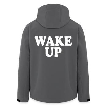 Wake up - Recycelte Männer Softshell-Jacke von Stanley/Stella - Anthrazit - Hinten - AI Model Male 185 light (185cm)