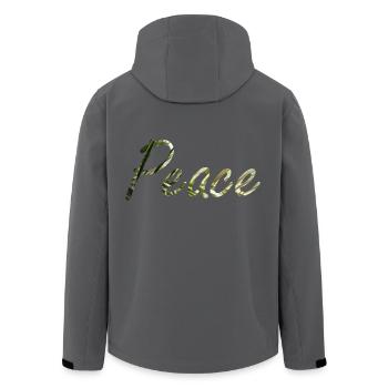 Frieden - Recycelte Männer Softshell-Jacke von Stanley/Stella - Anthrazit - Hinten - AI Model Male 185 light (185cm)