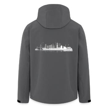 waterkant05hell - Recycelte Männer Softshell-Jacke von Stanley/Stella - Anthrazit - Hinten - AI Model Male 185 light (185cm)