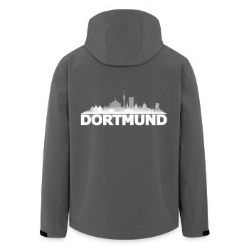 dortmund hell - Recycelte Männer Softshell-Jacke von Stanley/Stella - Anthrazit - Hinten - AI Model Male 185 light (185cm)