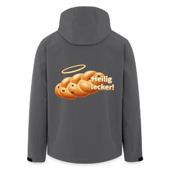 Heilig lecker ! - Recycelte Männer Softshell-Jacke von Stanley/Stella - Anthrazit - Hinten - AI Model Male 185 light (185cm)