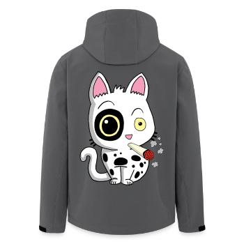 Chat fumeur - Veste softshell homme en polyester recyclé Stanley/Stella - charbon - Dos - AI Model Male 185 light (185cm)
