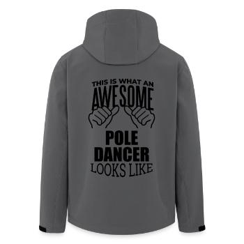Pole Dancer Pole Dancer Pole Dancer - Men’s Recycled Softshell Jacket by Stanley/Stella - anthracite - Back - AI Model Male 185 light (185cm)