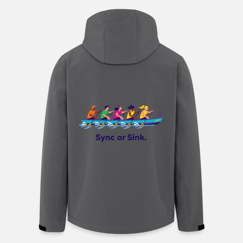 Drachenboot-Team - Recycelte Männer Softshell-Jacke von Stanley/Stella - Anthrazit