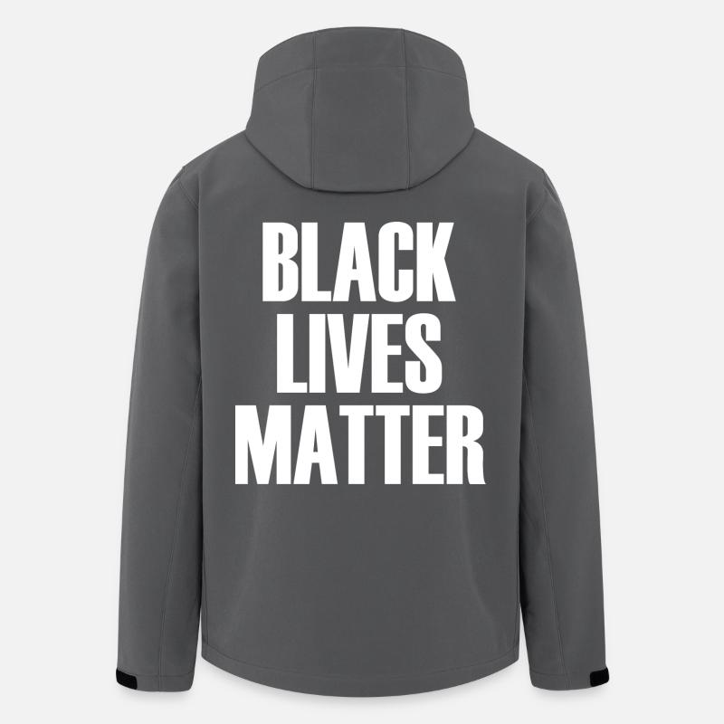 Black Lives Matter - Veste softshell homme en polyester recyclé Stanley/Stella - charbon