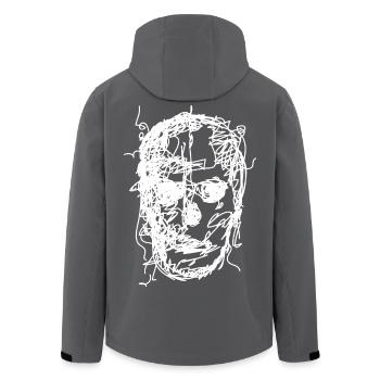 Totenkopf Zeichnung - Recycelte Männer Softshell-Jacke von Stanley/Stella - Anthrazit - Hinten - AI Model Male 185 light (185cm)