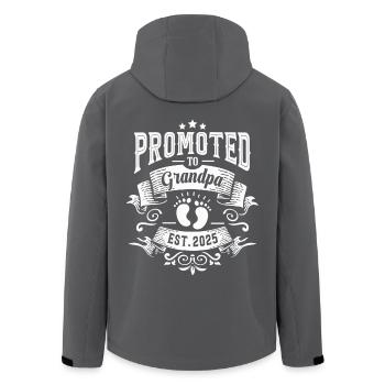 Zum Opa befördert festgelegt für 2025 - Recycelte Männer Softshell-Jacke von Stanley/Stella - Anthrazit - Hinten - AI Model Male 185 light (185cm)