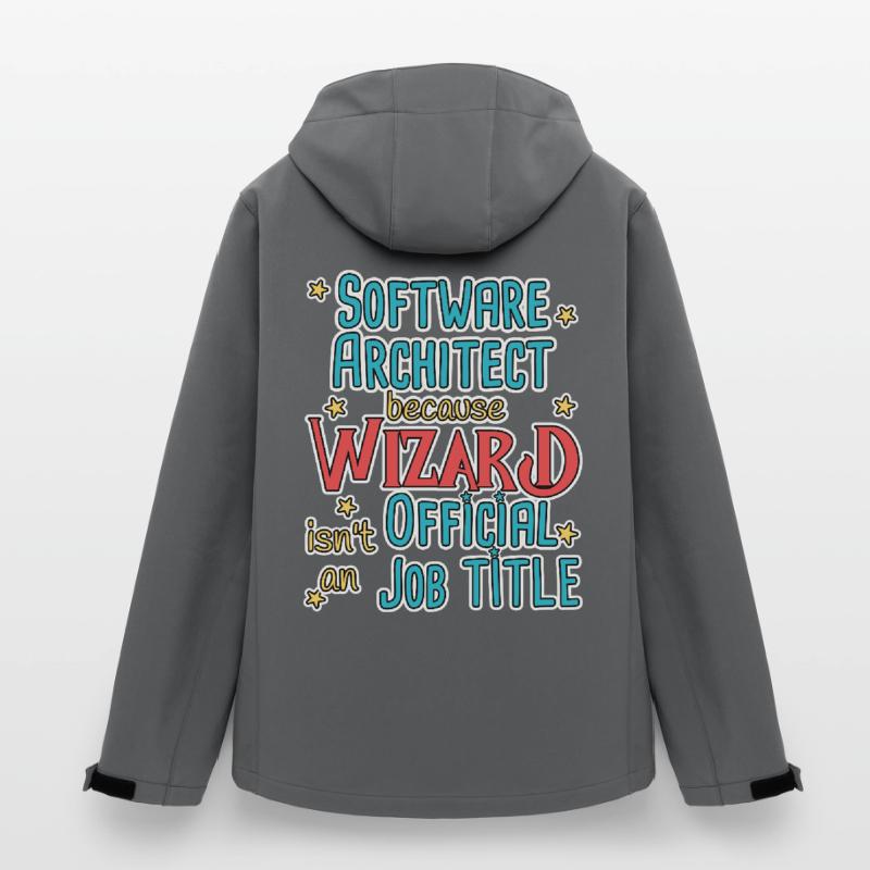 Software Architect Wizard Software Architecture Men’s Recycled Softshell Jacket Discoverer by Stanley/Stella