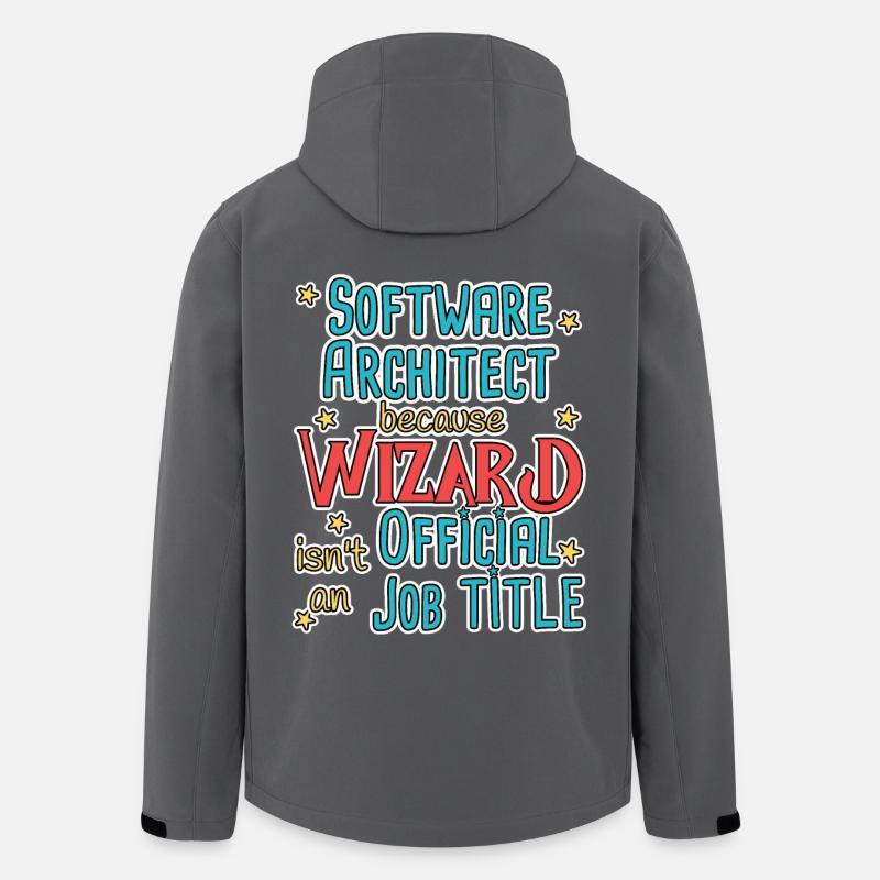Software Architect Wizard Software Architektur - Recycelte Männer Softshell-Jacke von Stanley/Stella - Anthrazit
