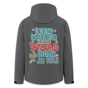 Driving Instructor Wizard Driving School - Men’s Recycled Softshell Jacket by Stanley/Stella - anthracite - Back - AI Model Male 185 light (185cm)