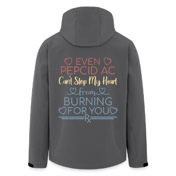 Apotheke Valentinstag Can't stop my Heart - Recycelte Männer Softshell-Jacke von Stanley/Stella - Anthrazit - Hinten - AI Model Male 185 light (185cm)