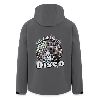Ich fühl mich Disco! Diskothek Discokugel Spruch - Recycelte Männer Softshell-Jacke von Stanley/Stella - Anthrazit - Hinten - AI Model Male 185 light (185cm)