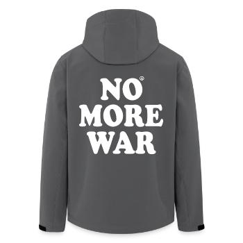 No more war - Recycelte Männer Softshell-Jacke von Stanley/Stella - Anthrazit - Hinten - AI Model Male 185 light (185cm)