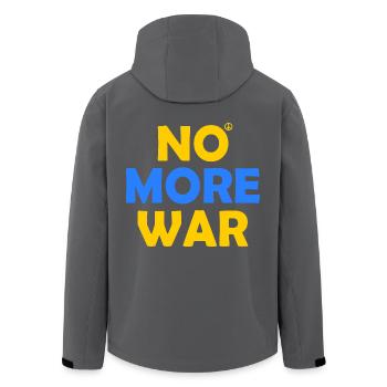 No more war - Recycelte Männer Softshell-Jacke von Stanley/Stella - Anthrazit - Hinten - AI Model Male 185 light (185cm)