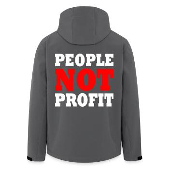 People not profit - Recycelte Männer Softshell-Jacke von Stanley/Stella - Anthrazit - Hinten - AI Model Male 185 light (185cm)
