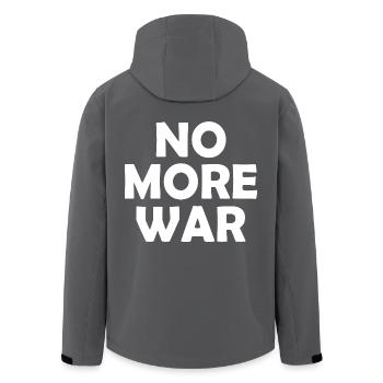 No more war - Recycelte Männer Softshell-Jacke von Stanley/Stella - Anthrazit - Hinten - AI Model Male 185 light (185cm)