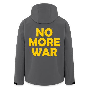 No more war - Recycelte Männer Softshell-Jacke von Stanley/Stella - Anthrazit - Hinten - AI Model Male 185 light (185cm)