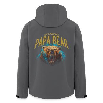 Papa Bear - Recycelte Männer Softshell-Jacke von Stanley/Stella - Anthrazit - Hinten - AI Model Male 185 light (185cm)