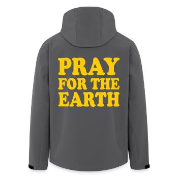 Pray for the earth - Recycelte Männer Softshell-Jacke von Stanley/Stella - Anthrazit - Hinten - AI Model Male 185 light (185cm)