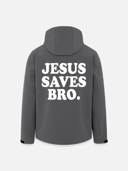 Jesus saves bro - Recycelte Männer Softshell-Jacke von Stanley/Stella - Anthrazit