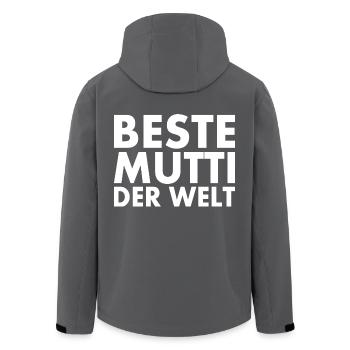 Beste mutti der welt - Recycelte Männer Softshell-Jacke von Stanley/Stella - Anthrazit - Hinten - AI Model Male 185 light (185cm)