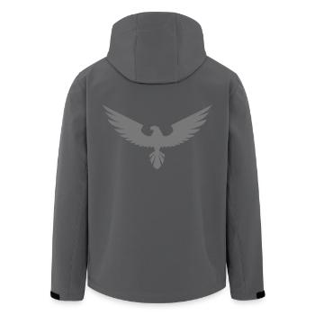 adler, falke, hawk, falcon - Recycelte Männer Softshell-Jacke von Stanley/Stella - Anthrazit - Hinten - AI Model Male 185 light (185cm)