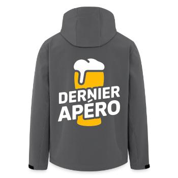 Letzter Apéro – Junggesellenabschied - Recycelte Männer Softshell-Jacke von Stanley/Stella - Anthrazit - Hinten - AI Model Male 185 light (185cm)