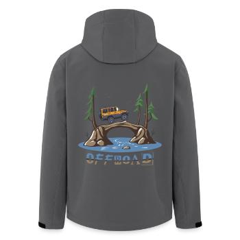 Geländewagen - Recycelte Männer Softshell-Jacke von Stanley/Stella - Anthrazit - Hinten - AI Model Male 185 light (185cm)