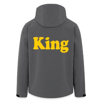 King - Recycelte Männer Softshell-Jacke von Stanley/Stella - Anthrazit - Hinten - AI Model Male 185 light (185cm)